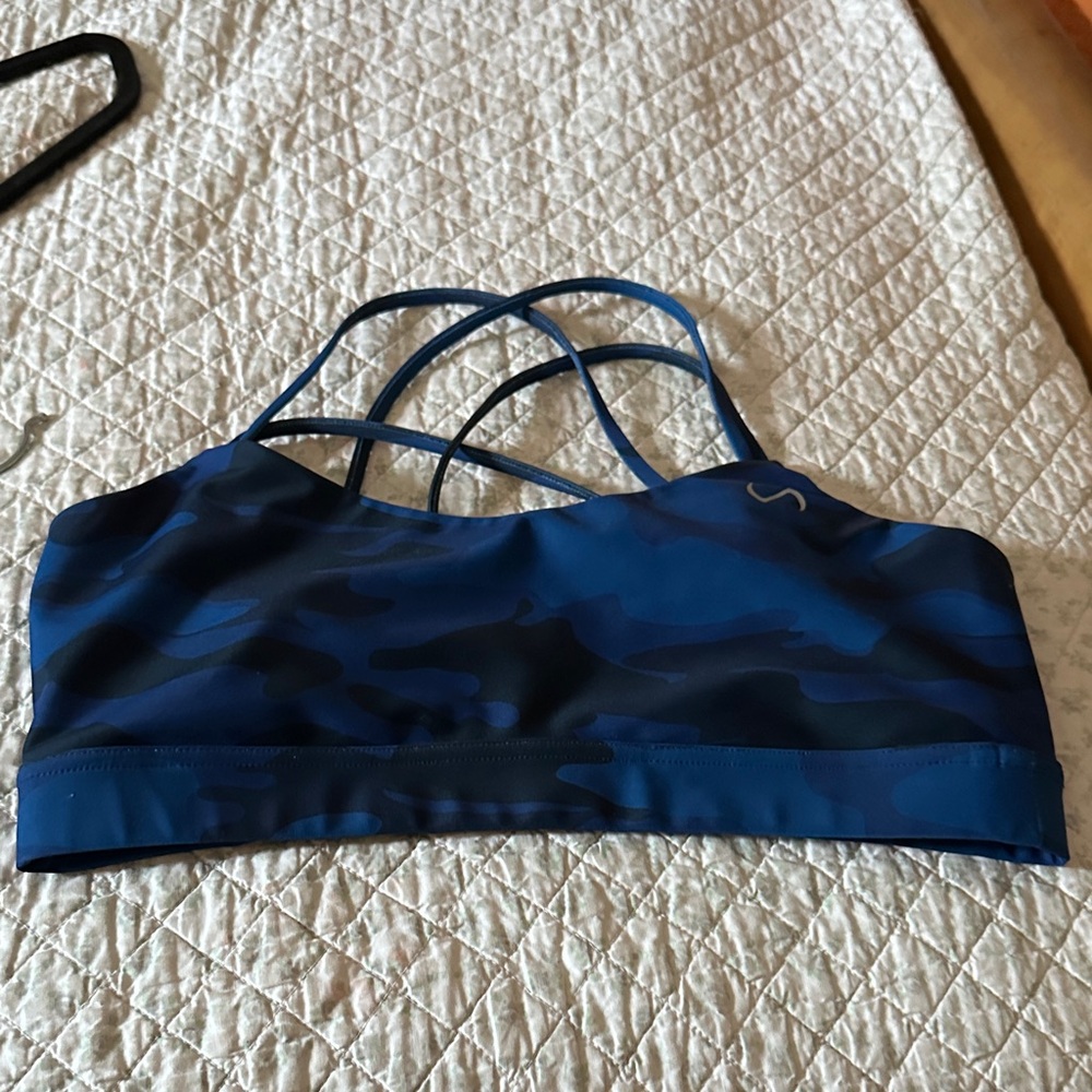 LF Blue Camo Bikini Top